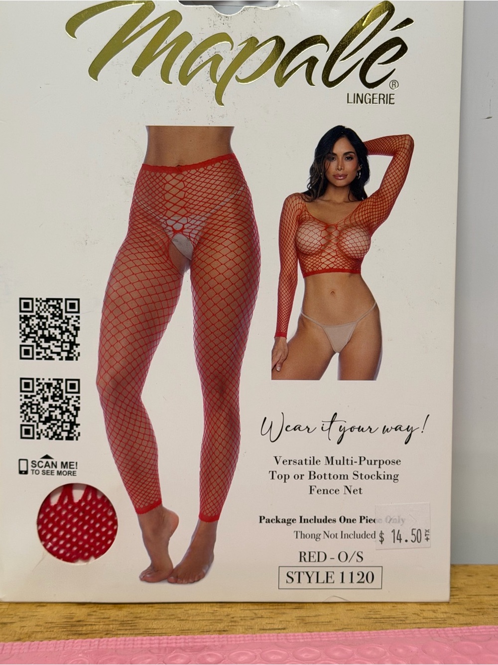 Red Fishnet Multi-Purpose Top or Bottom